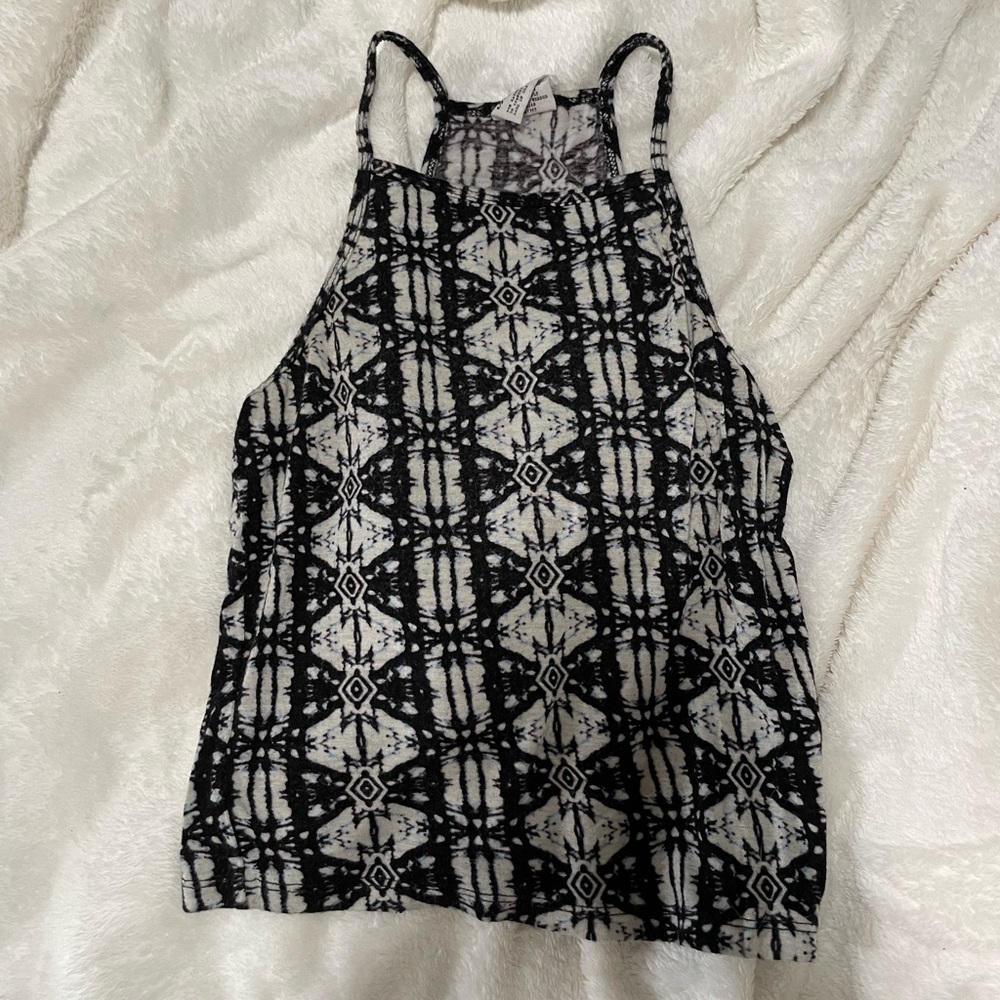 Abstract Racerback Crop Top - Picture 3 of 5